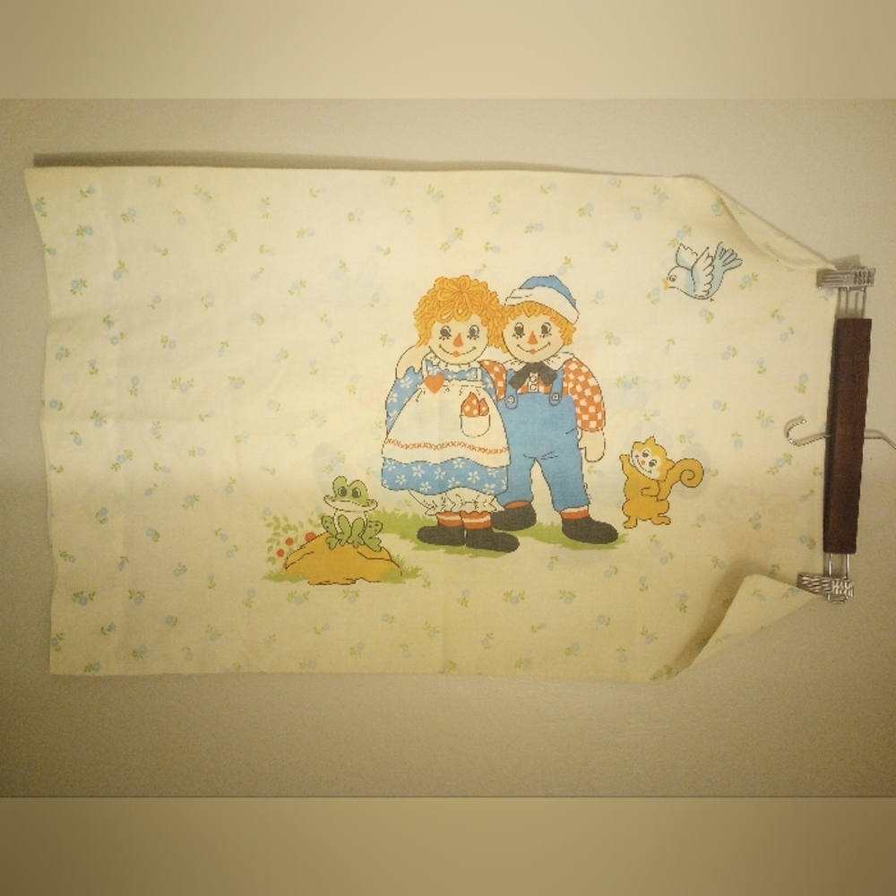 Bobbs Merrill Vintage 1970's Raggedy Ann And Andy Pillowcase